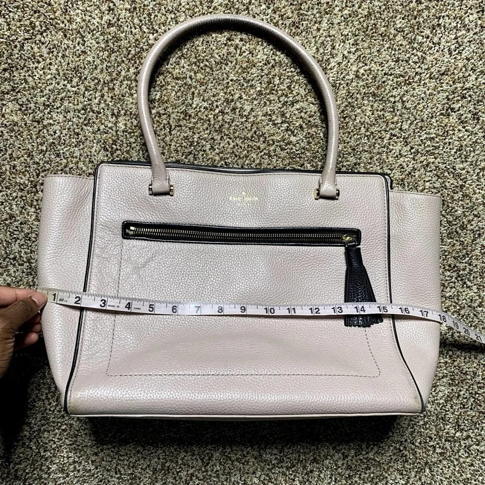 Kate Spade Leather Tan Beige Double Strap Chester Street Allyn Satchel Handbag